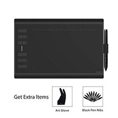 Tablette graphique Huion Micro USB Dessin Grande Taille Tablette Graphique avec 8G SD Card et Stylet Rechargeable -Nouveau 1060 Plus Version Améliorée