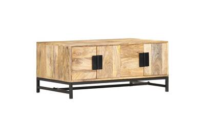 Table Basse Vidaxl Table Basse 90x55x40 Cm Bois De Manguier Massif