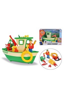 Figurine de collection Simba Toys Simba toys 109251074 - sam le pompier bateau de pêche de charlie avec figurine