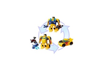 Figurine pour enfant Hasbro Transformers rescue bots - robot electronique bumblebee secouriste 25cm et 2 animaux