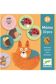 Figurine de collection Djeco Djeco dj08116 - mémo animaux 32 pièces