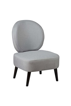 fauteuil de salon altobuy skalan - fauteuil crapaud tissu coloris gris souris -
