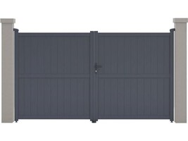 Tuinpoort tuindeur aluminium Marc - 101,2 x 180,9 cm - Grijs Tuinpoort tuindeur aluminium Marc - 101,2 x 180,9 cm - Grijs