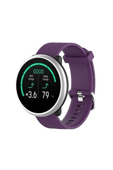 Bracelet en silicone 20 mm souple violet pour votre Polar Ignite Smart Watch
