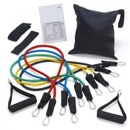 SPORTSTECH - Lot De 5 Bandes Elastiques De Fitness Sac De Transport - Bandes De Résistance pour Renforcement Musculaire, Perte De Poids, Fitness, Yoga, Pilates SPORTSTECH - Lot De 5 Bandes Elastiques De Fitness Sac De Transport - Bandes De Résistance pour Renforcement Musculaire, Perte De Poids, Fitness, Yoga, Pilates