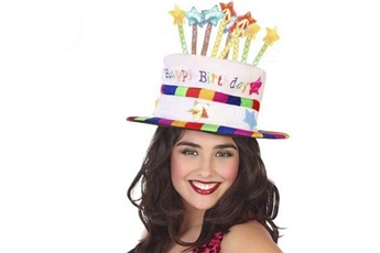 Article et décoration de fête Euroweb Chapeau gâteau d’anniversaire multicouleur (59 cm) - déguisement design