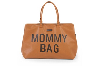 Sac à langer Childhome Mommy bag sac a langer look cuir brun