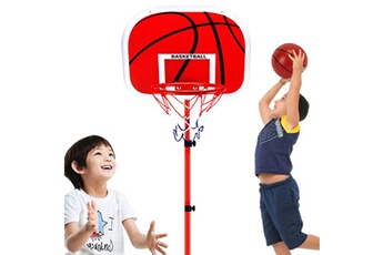 Autres jeux créatifs AUCUNE 63-150 cm supports de basket-ball hauteur réglable enfants buts de basket-ball cerceau jouet ensemble rouge