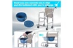 HOMCOM Homcom chaise percée à roulettes - fauteuil roulant percé - chaise de douche - seau amovible, accoudoirs, repose-pied - acier chromé hdpe blanc photo 5