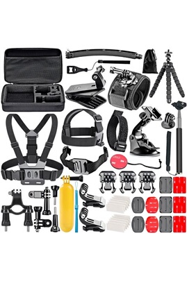 Accessoires pour caméra sport GENERIQUE 50-en-1 Action Caméra Kit d' Accessoires pour GoPro Hero 8 7 6 5 4 3 2 1, Xiaomi Yi, Nikon et Sony Sport  DV et D'autres