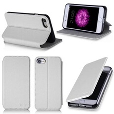 Coque et étui téléphone mobile XEPTIO Etui pour Apple iPhone SE 2020 / iPhone SE 2022 5G blanc avec stand et porte cartes - Housse coque de protection pour iPhone SE 2020 / Apple iPhone