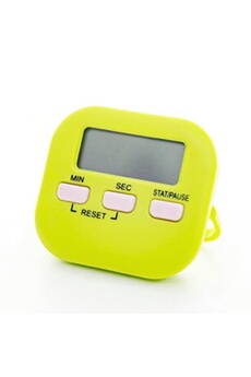 minuteur generique minuterie numérique de cuisine avec chronomètre, alarme, support à aimant-vert