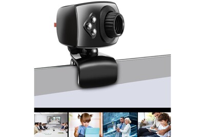 0 Webcam avec Microphone pour Ordinateur Pc Ordinateur de Bureau ROSEBEAR Clip-on Webcam USB 2 