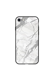 Coque silicone liquide pour iPhone 7/8/ iPhone SE 2020/ 2022 - Marbre gris [La Coque Française]