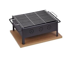 02906-Barbecue de Table, avec Grille Inoxydable 18-8 30 x 25 cm.