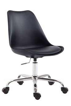 fauteuil de bureau clp trading clp chaise de bureau toulouse à coque en plastique , noir