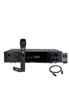 Amplificateur hi-fi LTC amplificateur hifi & karaoke atm8000bt tuner fm bluetooth usb - câble optique - micro uhf sans fil