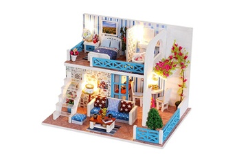 Poupée AUCUNE Maison de poupée en bois bricolage modèle miniature puzzle maison de poupée meubles enfants jouets 10 ml