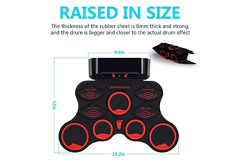 Autres jeux créatifs AUCUNE Batterie électronique set 9 pads de batterie roll up drum portable avec prise casque