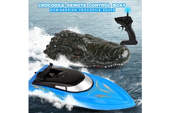 Autres jeux créatifs AUCUNE 2.4g télécommande 4 canaux télécommande électrique bateau crocodile- tête rc spo bleu