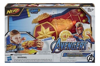 Figurine de collection Nerf Avengers power moves captain marvel - d?charge photonique