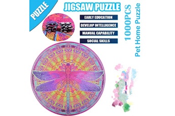 Autre jeux éducatifs et électroniques AUCUNE Puzzle 1000 pièces lifelike animal challenge blue board round puzzles multicolore