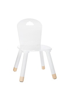 chaise atmosphera for kids atmosphera kids - chaise enfant en bois douceur - blanc - douceur