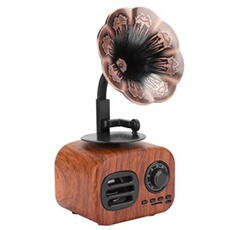 GENERIQUE - Enceinte Bluetooth Portable Rétro - Noyer