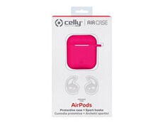 Accessoires audio Celly Air Case - Étui pour écouteurs - silicone - Fuchsia - pour Apple AirPods (1ère génération, 2e génération)
