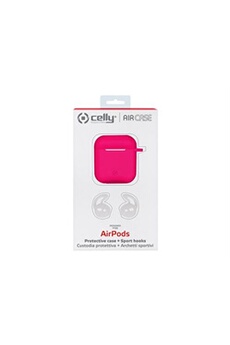 Air Case - Etui pour écouteurs - silicone - Fuchsia - pour Apple AirPods (1ère génération, 2e génération)