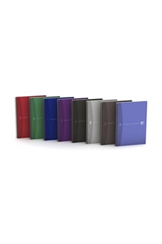 OXFORD Cahier bureau ESSENTIAL reliure intégrale 180 pages réglure seyès A4, couverture carte noire
