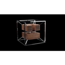 Enceinte Design Connectée Aeroframe HD1 - 200W - AeroSystem - Bois de Noyer - Argent Chromé