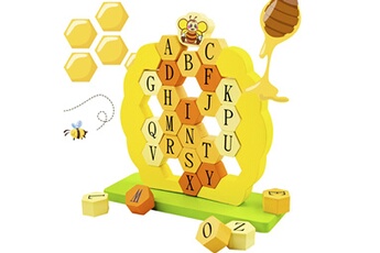 Autre jeux éducatifs et électroniques AUCUNE Les abeilles murales en bois empilable jeu de société en plastique interactif famille parent-enfant