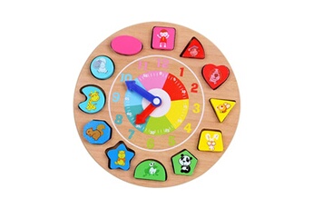 Autre jeux éducatifs et électroniques AUCUNE En bois perlé corde à cordes géométrique numérique réveil puzzle jouet multicolore