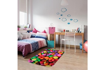 Tapis enfant House Of Kids Tapis enfant 70x95 cm rectangulaire ultra doux bonbons multicolore chambre adapté au chauffage par le sol