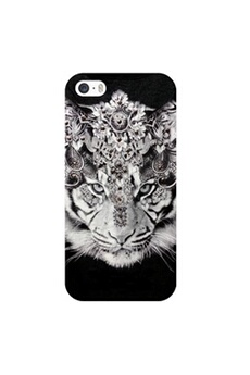 Coque et étui téléphone mobile Coque4phone Coque pour Apple Iphone7 8 SE 2020 Tigre Noir indien bijoux