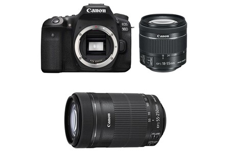 Appareil photo Reflex Canon Eos 90d + 18-55 is stm + 55-250 is stm | Darty canon 90d darty