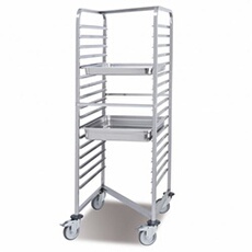 Chariot à Glissières Emboîtable 17 Niveaux pour Bacs GN 2/1 - - Inox