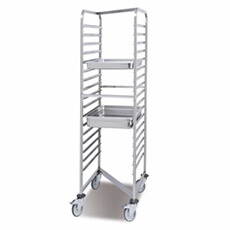 Chariot à Glissières Emboîtable 17 Niveaux pour Bacs GN 1/1 - - Inox