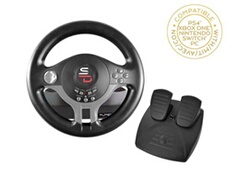 Volant Noir Driving Wheel pour console