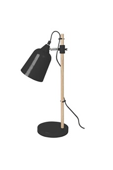 lampe à poser present time - lampe de table wood-like - noir -
