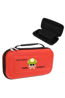 Etui et protection gaming Coque4phone Etui pochette rouge personnalisee prenom Switch game over geek