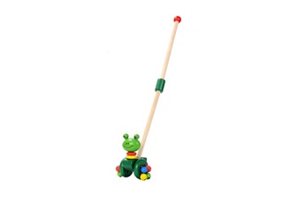 Véhicules miniatures GENERIQUE Wooden push along d-uck tooky toy toddler baby toy animal a long educational toy multicolore