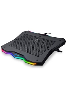 Support pour ordinateur Klim Technologies KLIM Rainbow - Refroidisseur PC Portable 11 à 17 - Stable et Solide - Eclairage RGB USB
