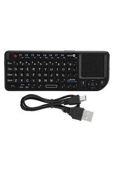 Mini clavier 100RF 2.4G sans fil USB portable ultra-mince - Noir QWERT
