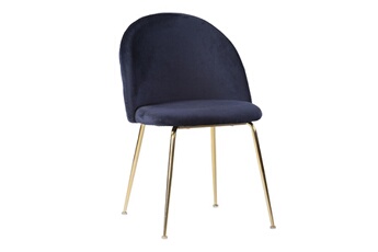 Pegane Chaises Chaise de table à manger coloris bleu - 52 x 51 78 cm -pegane-