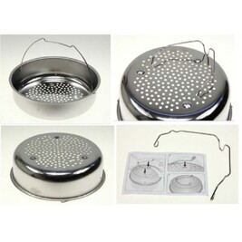Lagostina Panier Vapeur Inox 7L - Accessoire Idéal Pour Autocuiseur 22 Cm, Cuisson Saine Et Facile Des Légumes