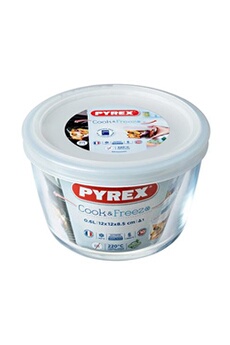 accessoire de cuisine pyrex plat rond cook & freeze 0,6 l - - transparent - verre