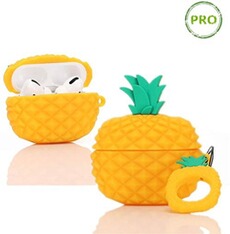 Accessoires audio GENERIQUE Coque en Silicone pour Airpods Pro Compatible avec Apple Airpods Pro Motif Dessin animé 3D -Ananas