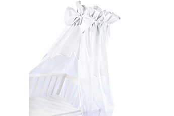 Ciel de Lit bébé Alberomio Sky ciel de lit voile transparent doux et respirant blanc